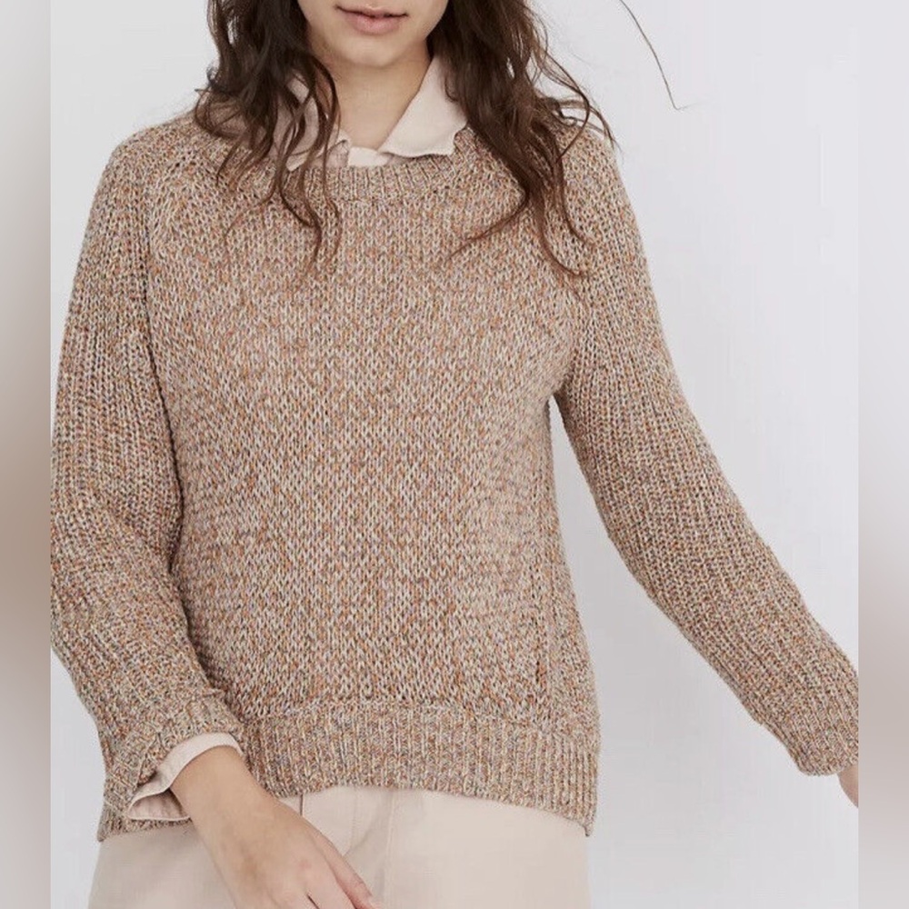 Madewell Marled Beverly Pullover Sweater in Marled Cider Size Small